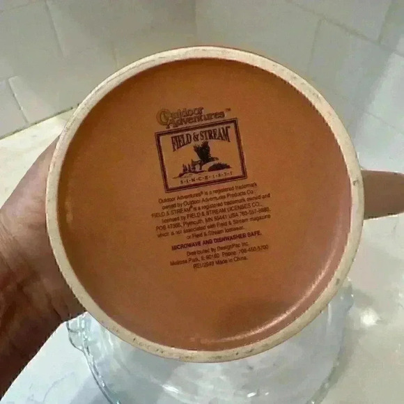 Field & Stream Mug Cup Brown Large Stoneware Soup Coffee Outdoor Adventu… - Picture 5 of 9